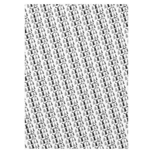 kerstcadeau, mooie kerstbomen, zwart tafelkleed (Voorkant)