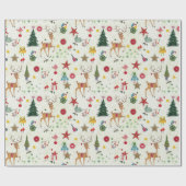 kerstcadeau | Naam | Glanzend omslagpapier Cadeaupapier (Vlak)