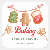 Kerstcadeau om de geest hoog te houden vierkante sticker (Voorkant)