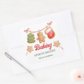 Kerstcadeau om de geest hoog te houden vierkante sticker (Envelop)