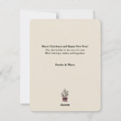 Kerstcadeau Ontwerp Rustieke Sleigh Woodland Anima Feestdagenkaart (Achterkant)