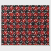 kerstcadeau op basis van snowflakes cadeaupapier (Vlak)