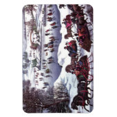  kerstcadeau op de winterscène magneet (Verticaal)