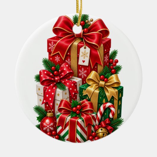 Kerstcadeau Ornament (Voorkant)