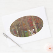 kerstcadeau ovale sticker (Envelop)