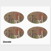 kerstcadeau ovale sticker (Vel)