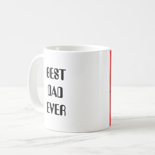 Kerstcadeau Pap, Verjaardag Cadeau Man, Rood Koffiemok (Voorkant links)