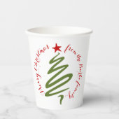 kerstcadeau papieren bekers (Voorkant)