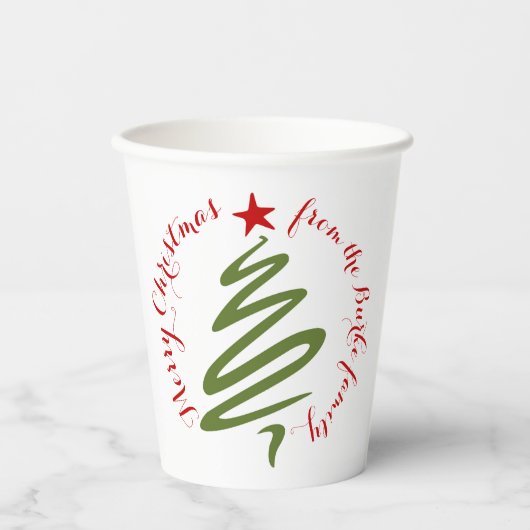 kerstcadeau papieren bekers (Voorkant)