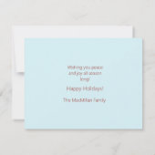 Kerstcadeau Pastel Blauw en Roze lint (Achterkant)