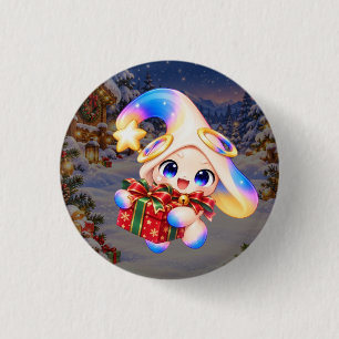 Kerstcadeau Pastel Knoop Cute Speld Ronde Button 3,2 Cm