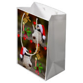 Kerstcadeau Pengiun Medium Cadeauzakje (Achterkant Gekanteld)