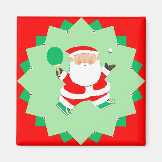Kerstcadeau Ping-Pong Kousenstopper Magneet (Voorkant)