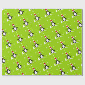 Kerstcadeau Pinguïn Inpakpapier (Vlak)