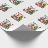 Kerstcadeau Poes Kerstmis Cadeaupapier (Hoek)