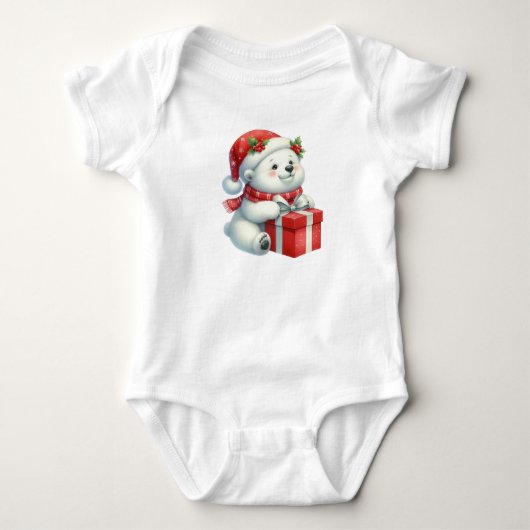 Kerstcadeau polair beer romper (Voorkant)