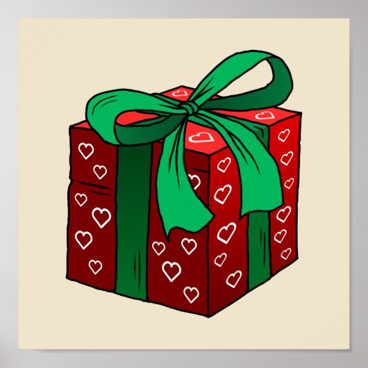 kerstcadeau poster (Voorkant)
