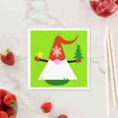 kerstcadeau-poster voor feestdagen in Napkins Servetten (Insitu)