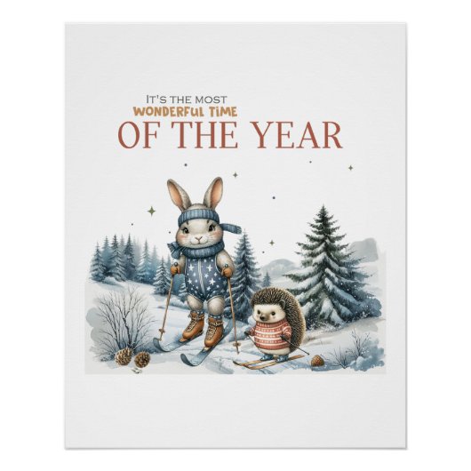Kerstcadeau: prachtige tijd van het jaar perfect poster (Voorkant)