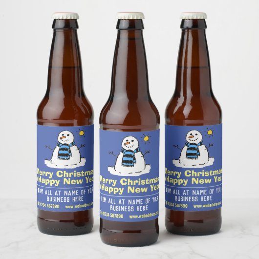 Kerstcadeau Pret Sneeuwman Bierfleslabels Bier Etiket (Flessen)