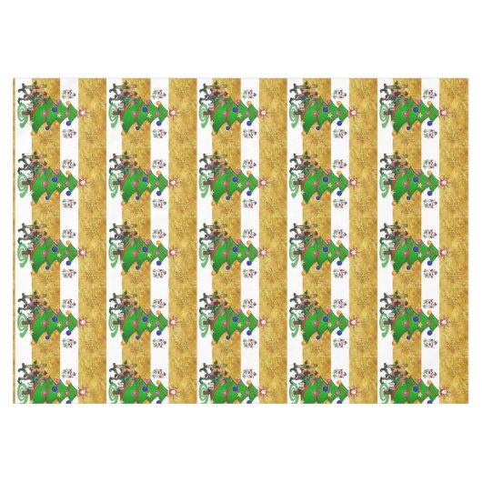 kerstcadeau, pretkerst, Snowman Elf Tafelkleed (Voorkant (Horizontaal))