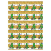 kerstcadeau, pretkerst, Snowman Elf Tafelkleed (Voorkant)