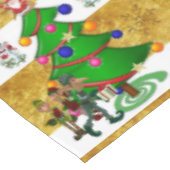 kerstcadeau, pretkerst, Snowman Elf Tafelkleed (Gekanteld)