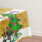 kerstcadeau, pretkerst, Snowman Elf Tafelkleed (Voorbeeld)