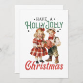 Kerstcadeau, prettig kerstfeest kaart (Voorkant / Achterkant)