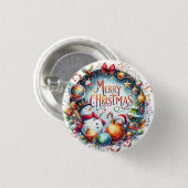 Kerstcadeau Prettig Kerstfeest Ronde Button 3,2 Cm (Voorkant /achterkant)