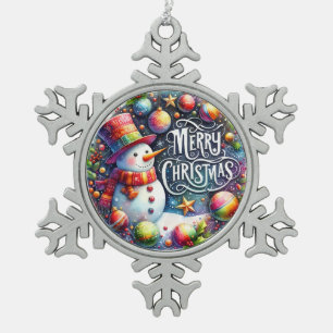 Kerstcadeau Prettig Kerstfeest Tin Sneeuwvlok Ornament