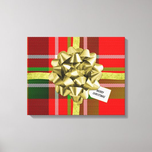 Kerstcadeau Print Tartan Pattern Home Deco (Voorkant)