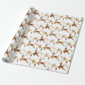 kerstcadeau | Rabbit Wrapping Paper Cadeaupapier (Uitgerold)