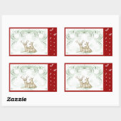 kerstcadeau rechthoekige sticker (Vel)