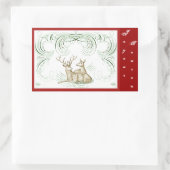 kerstcadeau rechthoekige sticker (Tas)