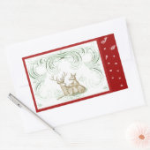 kerstcadeau rechthoekige sticker (Envelop)