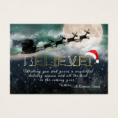 kerstcadeau: Reindeer Sleigh Holiday Greep Visitekaartje (Voorkant)