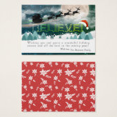 kerstcadeau: Reindeer Sleigh Holiday Greep Visitekaartje (Voorkant /achterkant)