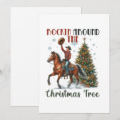 Kerstcadeau Rockin Around The Christmas Tree Feestdagenkaart (Voorkant / Achterkant)