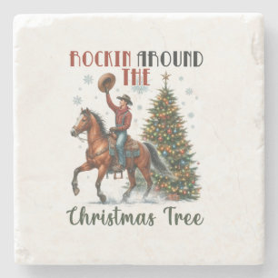 Kerstcadeau Rockin Around The Christmas Tree Stenen Onderzetter