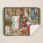 Kerstcadeau Rode Vrachtwagen Auto Kerstdeken Sherpa Deken (Voorkant (horizontaal))