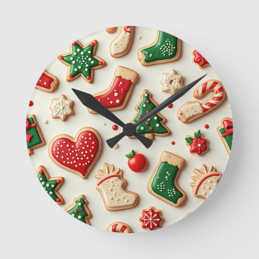 kerstcadeau ronde klok (Voorkant)