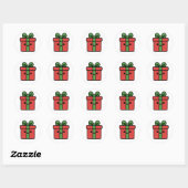 Kerstcadeau Ronde Sticker (Vel)