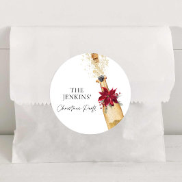 kerstcadeau ronde sticker