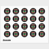 kerstcadeau ronde sticker (Vel)