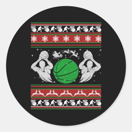 kerstcadeau ronde sticker (Voorkant)