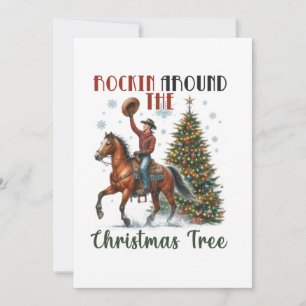 Kerstcadeau Rondom de Kerstboom Feestdagenkaart
