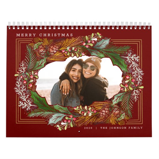 Kerstcadeau Rood groen Kalender (Hoes)