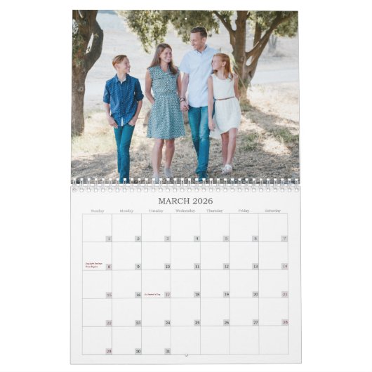 Kerstcadeau Rood groen Kalender (Mar 2026)