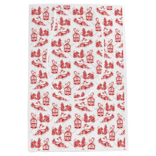 kerstcadeau  | rood medium cadeauzakje (Voorkant)